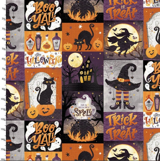 Boo Ya'll - Multi colored Halloween Patches