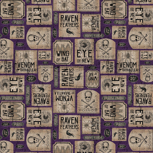 Spooky Vibes - Potion Labels, purple