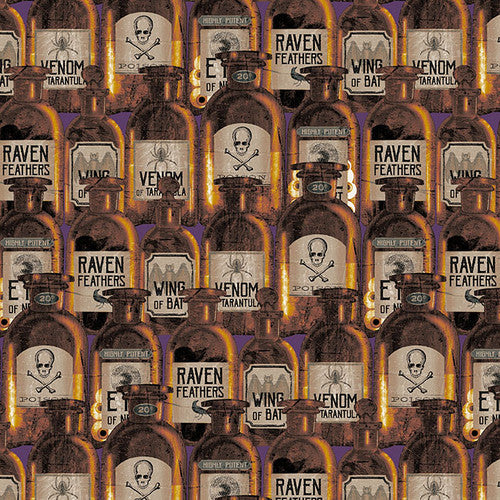 Spooky Vibes - Potion Bottles, purple/orange/brown