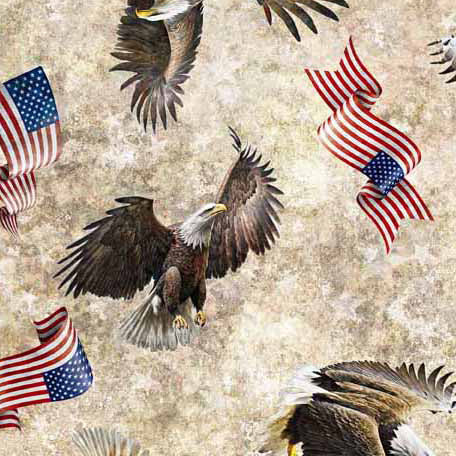 American Spirit - Eagle and Flag toss - cream