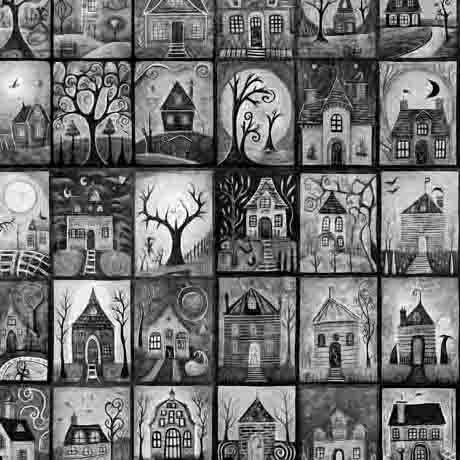 Creepin' It Real - Mini Haunted Hauses Blocks - Grey