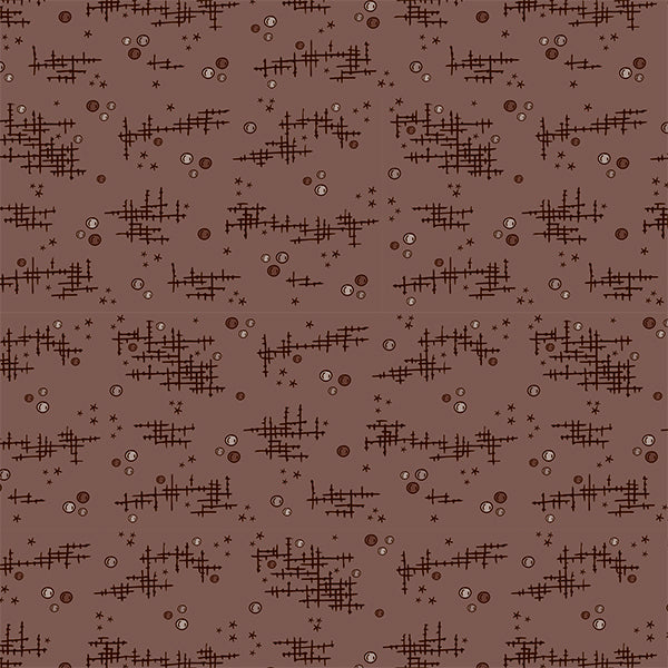 Quilters Collection - Shabby stitches and dots on dusty rose