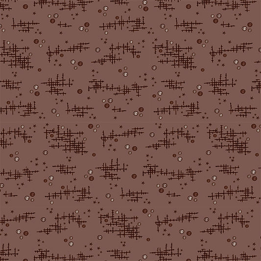 Quilters Collection - Shabby stitches and dots on dusty rose