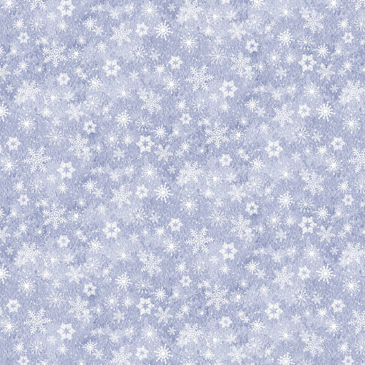 Flurry Friends - White Snowflakes on light blue