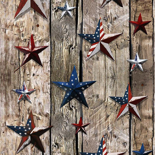 Sun Up To Sun Down - American Stars on wood