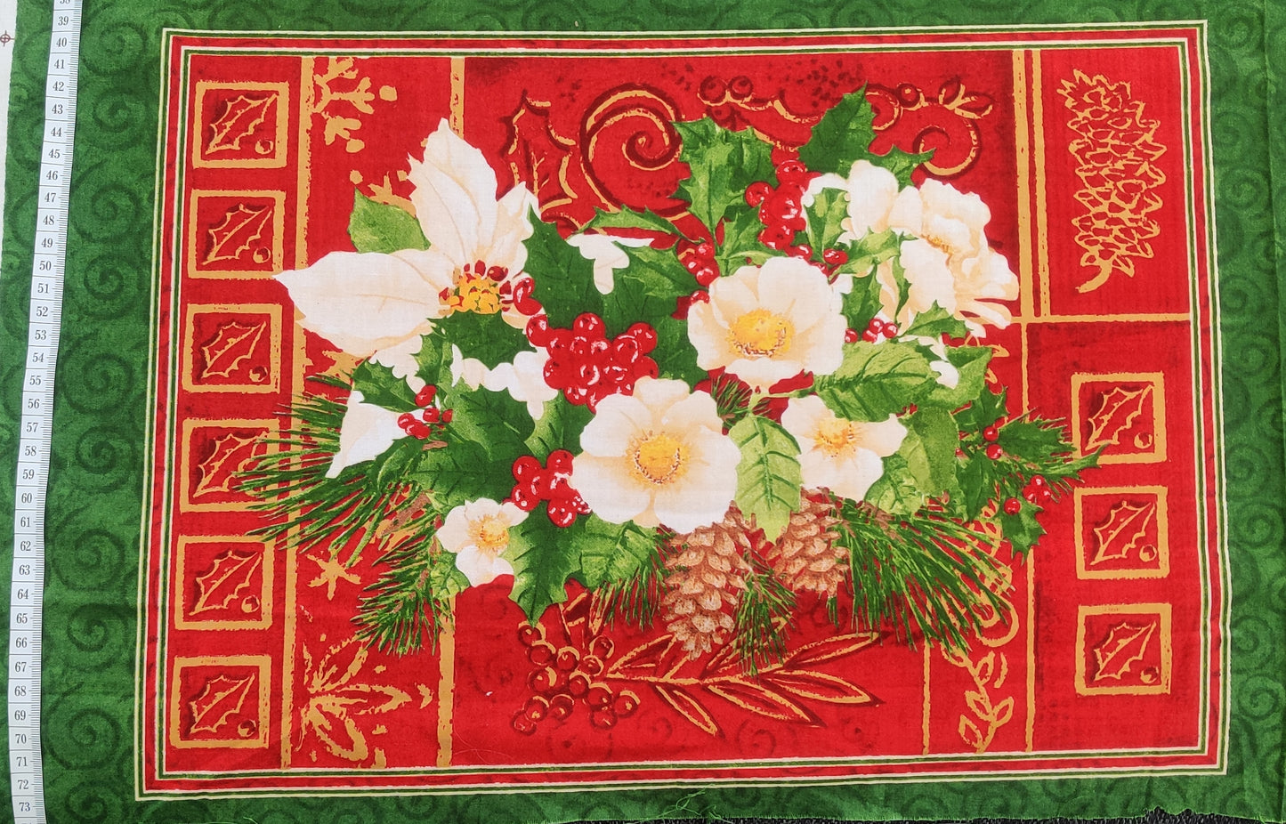 Holiday Finery - Poinsettia Placemats PANEL