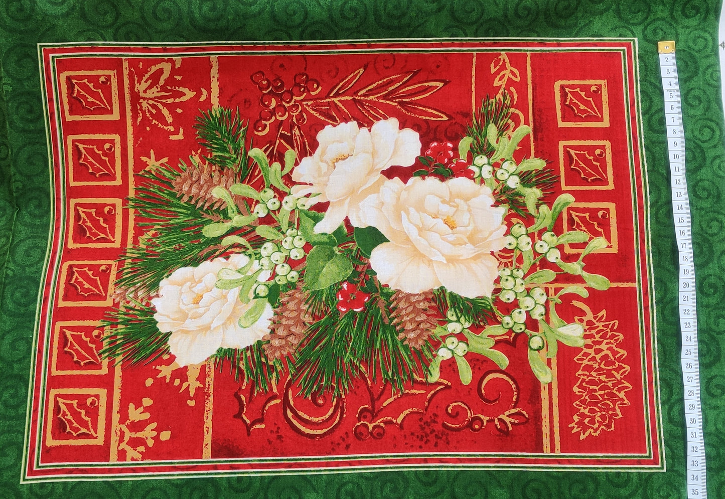 Holiday Finery - Poinsettia Placemats PANEL