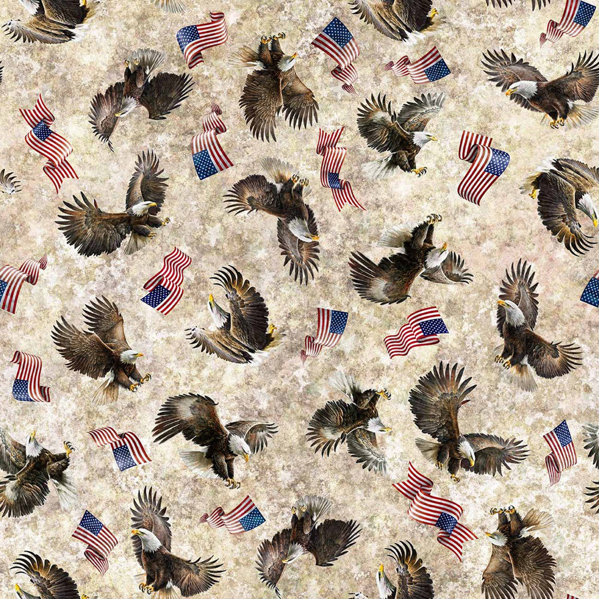 American Spirit - Eagle and Flag toss - cream