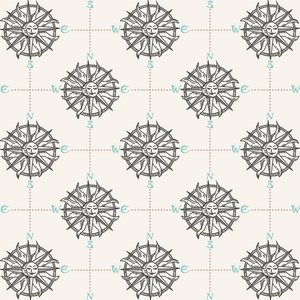 Smooth Seas - Compass - Pacific Fabric