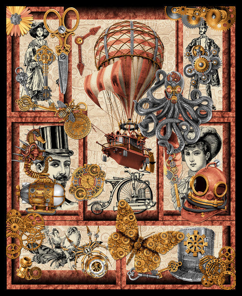 Alternative Age - Steampunk PANEL 91x112 cm (36x44") - Price per panel.